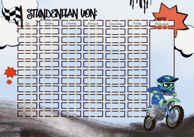 Stundenplan Motocross