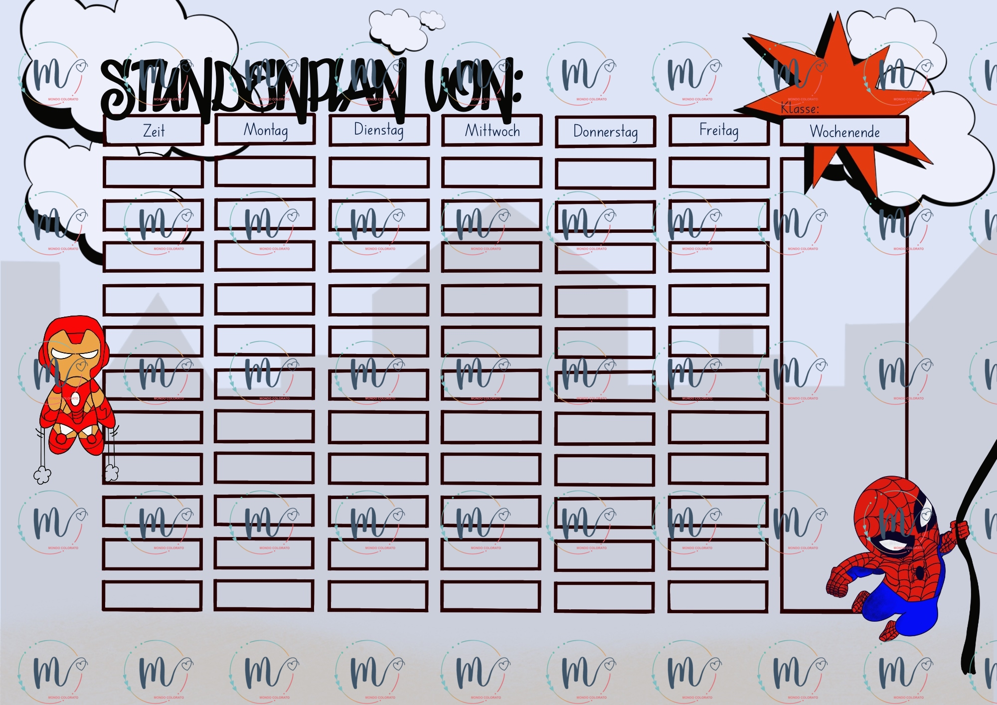 Stundenplan: Superhelden