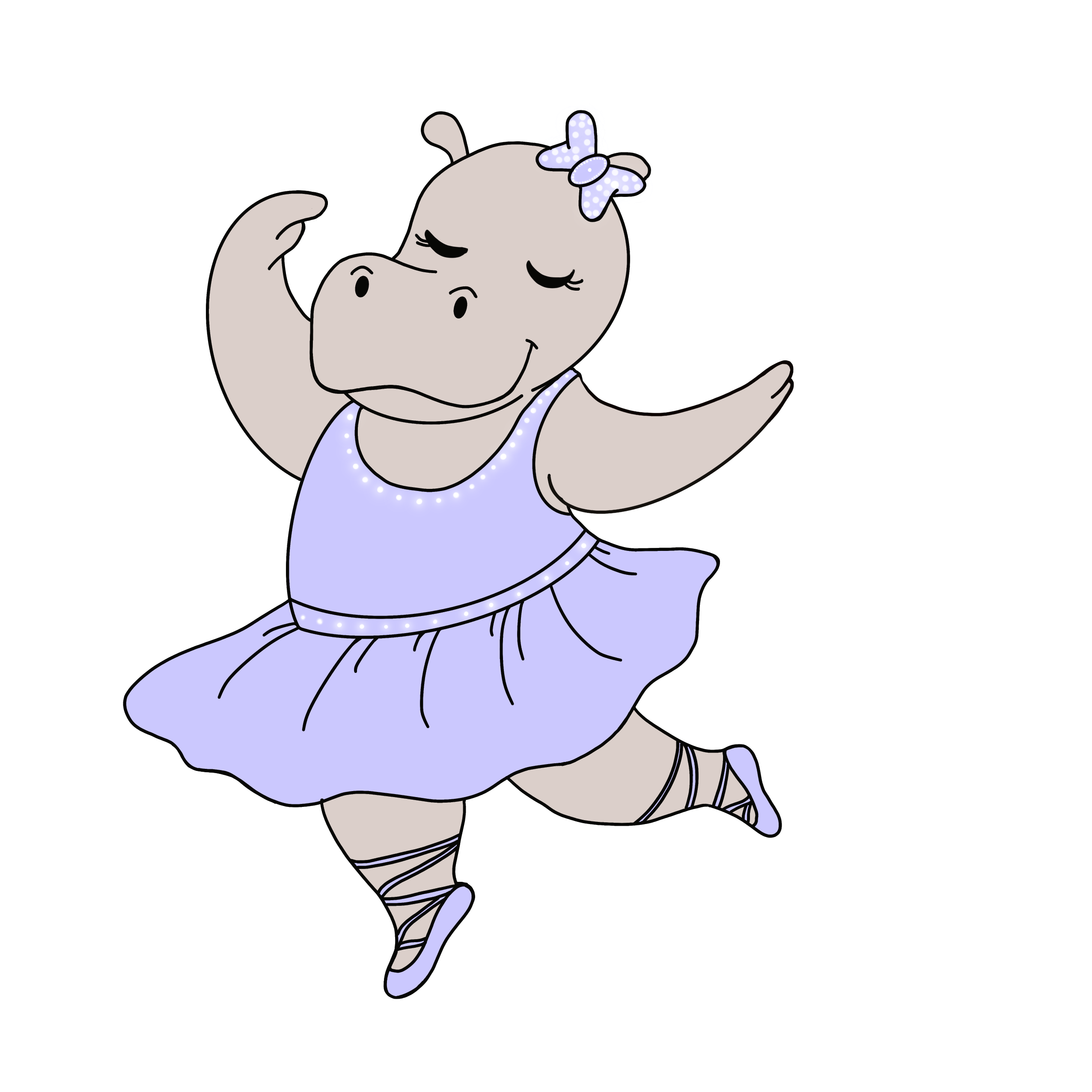 Magnetisches Lesezeichen: Ballerina-Nilpferd – Bild 2